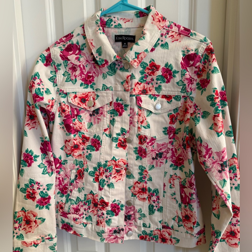 Floral jean jacket